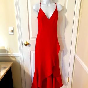 Red Gown - Mid High Low - Size 8